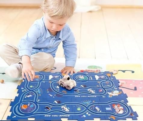 Puzzle Rail car Race Slot Car Track Set