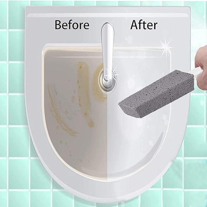 Metal 2 Pcs Toilet Cleaner Brush With Handle (Pack of 2)