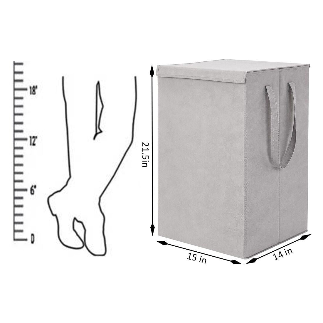 Laundry Bag - Foldable Laundry Basket With Lid & Handle