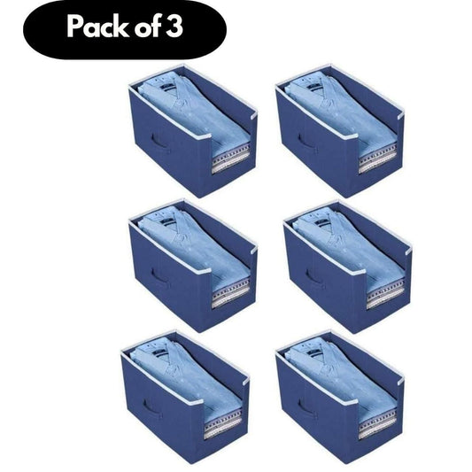 Closet Organizer-Foldable Shirts and Clothing Organizer Stackers Pack of 3