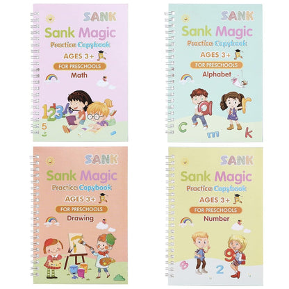 Sank Magic Practice Copybook (4 BOOKS,1 PEN,1 GRIP,10 REFILL)