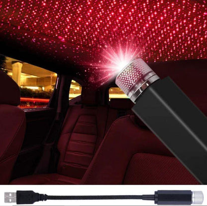 Star Lamp USB Car Star Ceiling Light Sky Projection Lamp (Red)