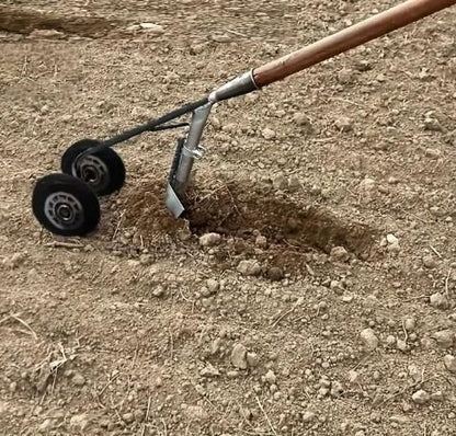 Garden Tool Supporter with Double Wheels & Triangle Shovel