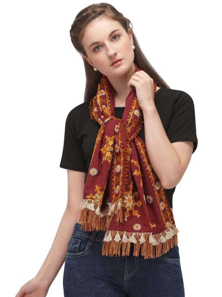 Fantastic Embroidered Khadi Cotton Dupatta