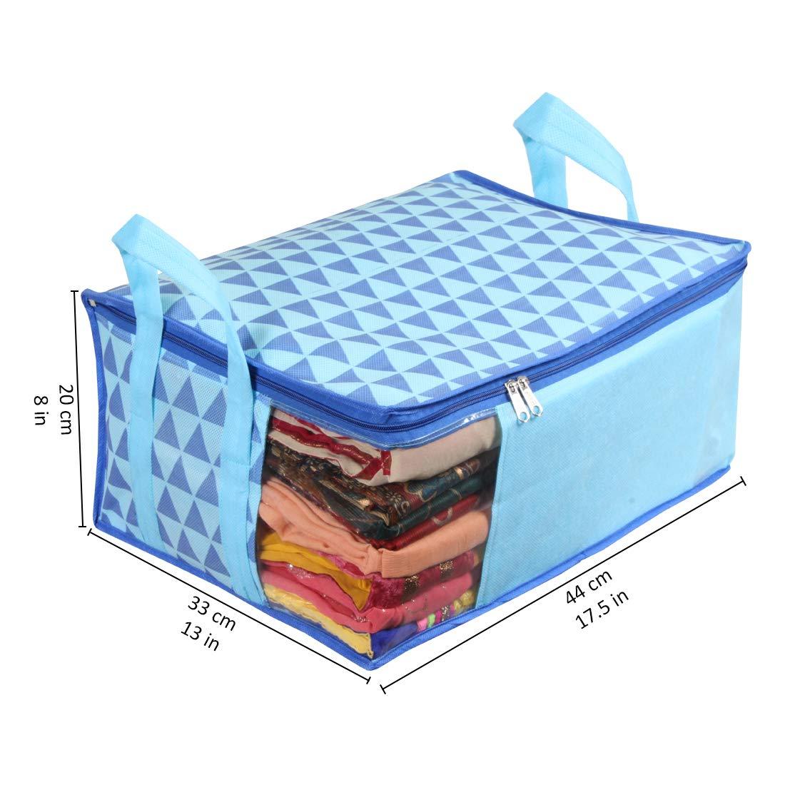 Saree Cover - Printed Non Woven Saree Cover for Wardrobe (Pack of 9)