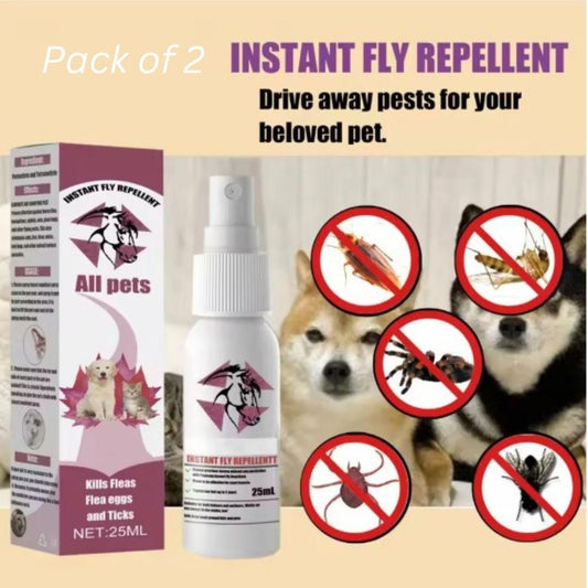 Pet Flea Spray Fast Effect Dog Gnat Pack of 2