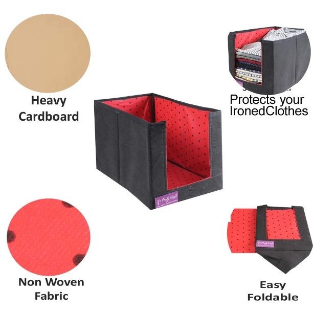 Closet Organizer-Foldable Shirts and Clothing Organizer Stackers(Pack of 6)