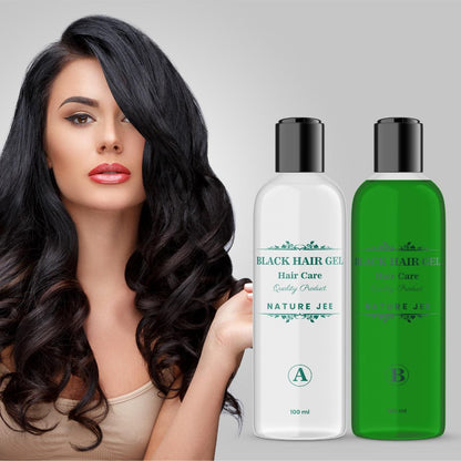 Black Hair Gel 200 ml Pack of 2