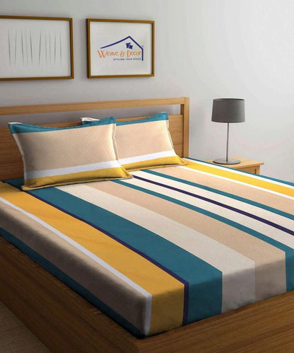 Round Elastic Fitted Double Bed Bedsheet