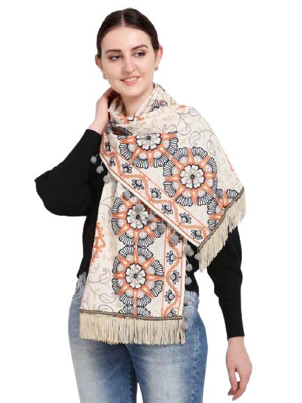 Fantastic Embroidered Khadi Cotton Dupatta
