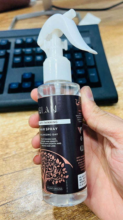 Glam Anti-Thinning Hair Spray - Volumizing Day Spray 100ml (Pack of 2)