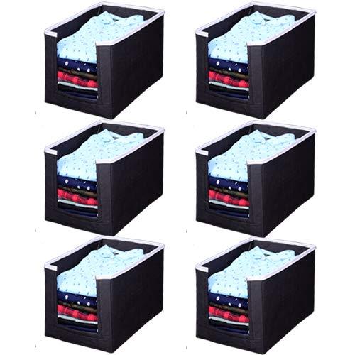 Closet Organizer-Foldable Shirts and Clothing Organizer Stackers(Pack of 6)