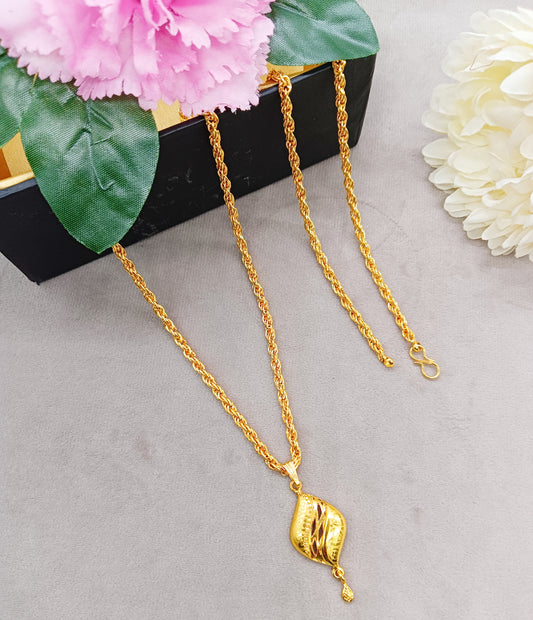 Luxurious Men's Gold Plated Pendant With Chain Vol 6