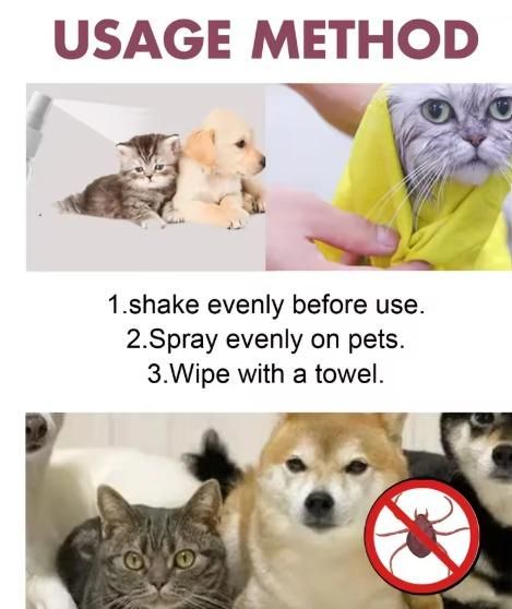 Pet Flea Spray Fast Effect Dog Gnat Pack of 2