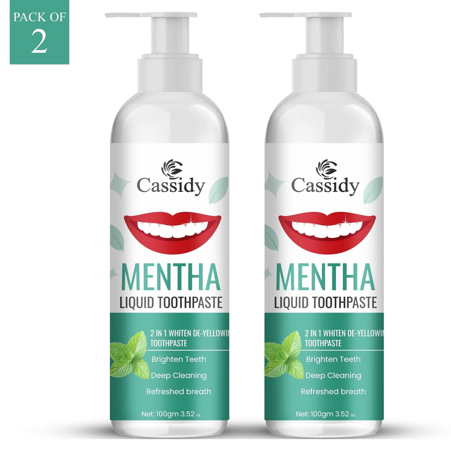 Mentha Liquid Toothpaste 200gm Pack of 2