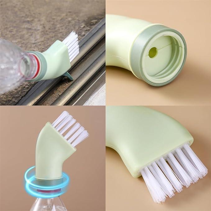 Multi-use Cleaning Brush Can Be Connected to Mineral Water Bottle (Pack of 2)