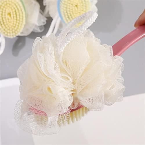 2 IN 1 loofah with handle, Bath Brush, back scrubber (Pack of 1)