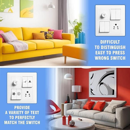 Transparent Black and White Switch ID Sticker (Pack of 1)