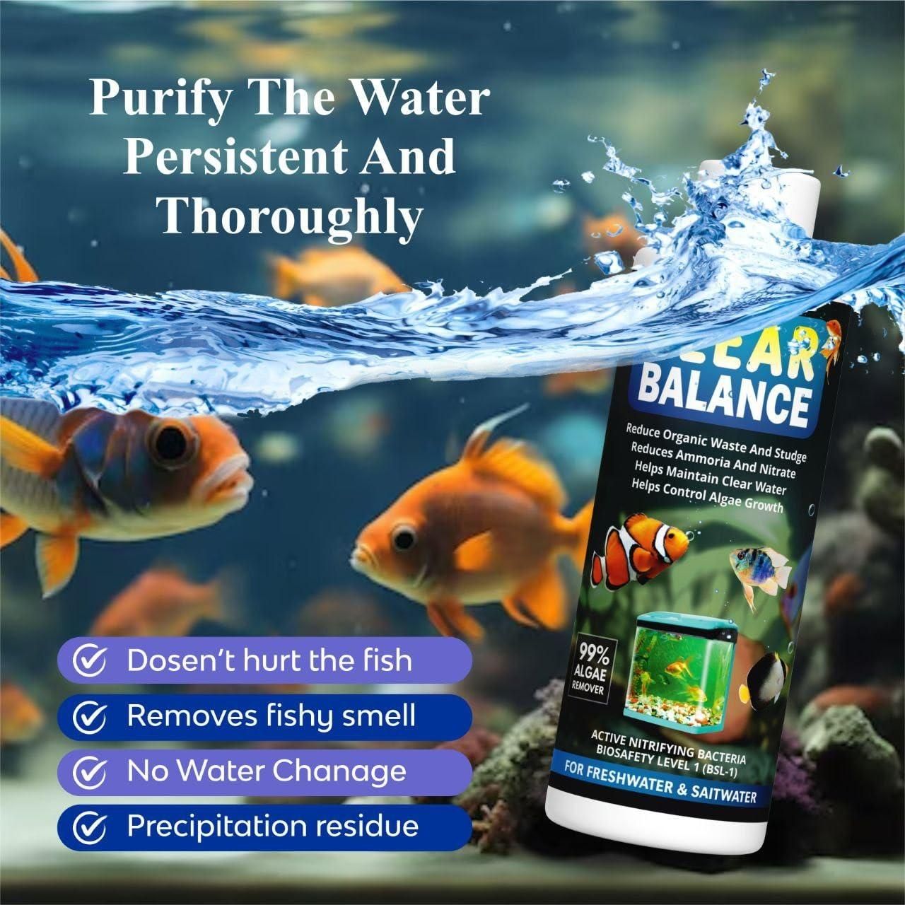 Clear Balance Fish Tank Water Purifier 120ml Each (Pack of 2)