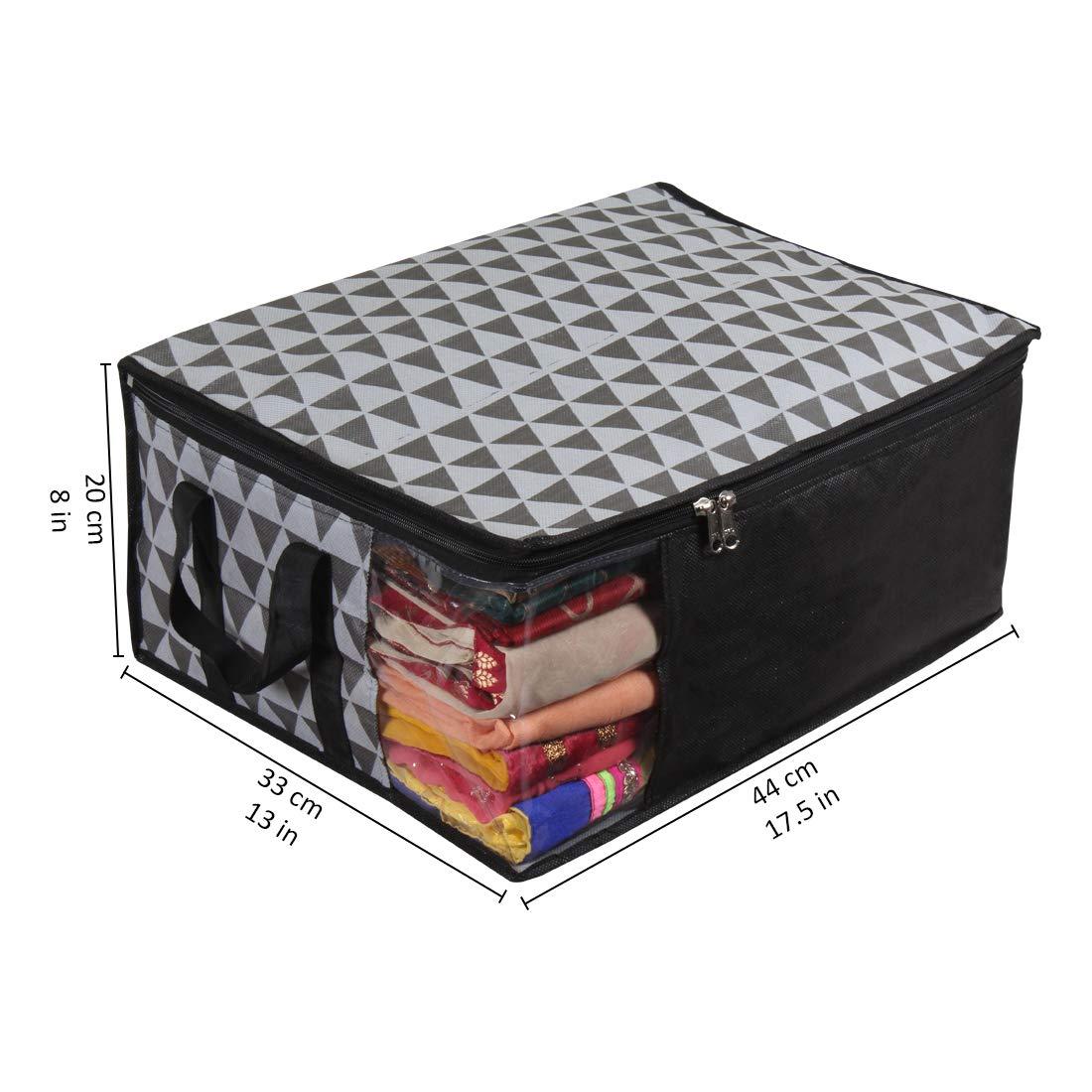 Saree Cover - Printed Non Woven Saree Cover for Wardrobe (Pack of 9)