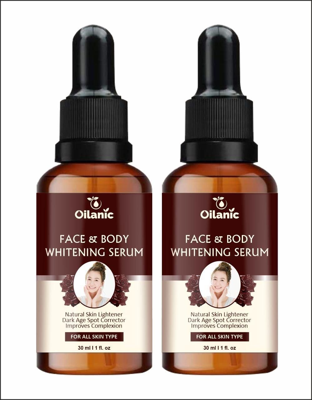 Oilanic face & body whitening serum combo pack of 2 bottle of 30 ml
