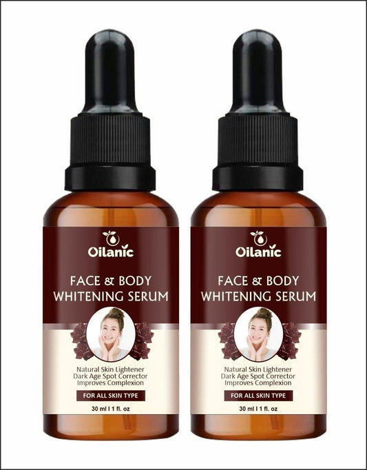 Oilanic face & body whitening serum combo pack of 2 bottle of 30 ml