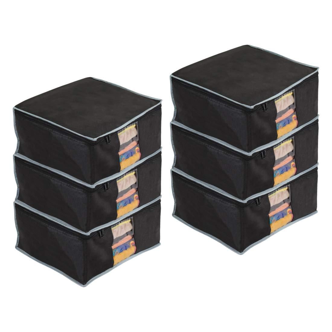 Saree Cover - Solid Non Woven Saree Cover for Wardrobe (Pack of 6)